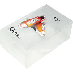 Коробка для обуви, Рыжий кот, с принтом SB6, пластик, 33*20*13см