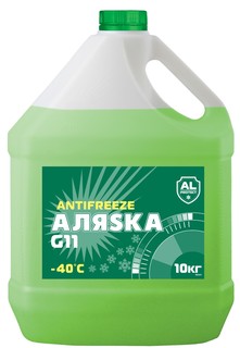 Антифриз Аляска -40 G11 зелёный 10кг Alyaska