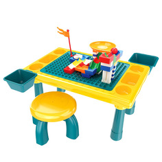 PITUSO Стол для игры с конструктором, в компл. с конструктором 58 эл.+1табурет