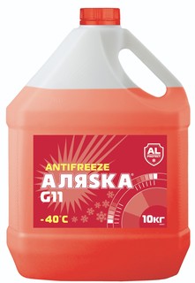 Антифриз Аляска -40 G11 красный 10кг Alyaska