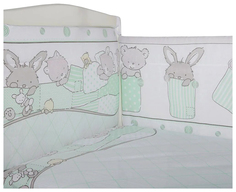 BAMBOLA Бортик защитный 40х360 см Кармашки Бязь Зеленый Bamboola