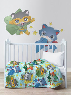 Детское покрывало Juno Superhero kittens (90х140 см)