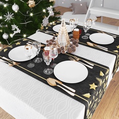 Скатерть Сирень Магия Рождества 140x40 см