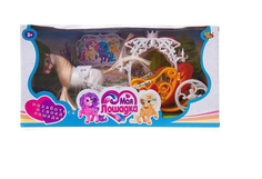 Игровой набор Abtoys Моя лошадка. Карета с лошадкой, белая PT-01460W