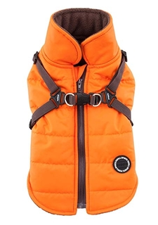 Жилет со шлейкой для собак Puppia MOUNTAINEER II оранжевый, размер M
