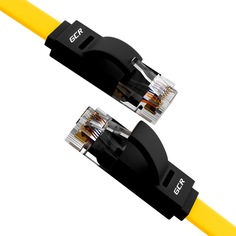 Патч-корд GCR плоский UTP cat.6 RJ45 LAN компьютерный кабель для интернета медный 3м