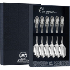 Набор чайной ложки "Престиж" (6 предметов) с чернением АргентА