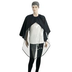 Пеньюар для окрашивания Dewal полиэстер с прозрачной вставкой ПВХ138х150 см на крючках