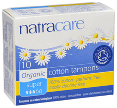 Био тампоны Natracare Super без аппликатора, 10 шт.