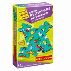 Настольная игра Bondibon Логомозаика. Звуки [р], [р] и [л], [л] ВВ4251-GW