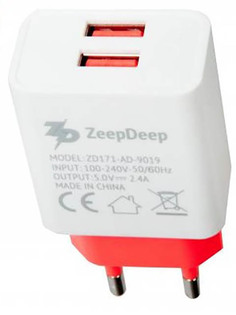 Зарядное устройство ZeepDeep EnergyPlug 2xUSB 2.4A 802075