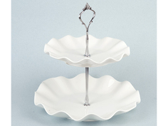 Блюдо Nouvelle Home 2-х ярусное "Маршмеллоу" (фарфор) 0530163