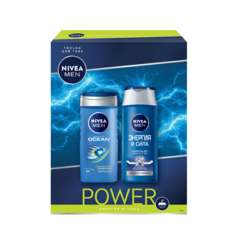 Подарочный набор Nivea Power (Гель для душа+Шампунь) 250мл+250мл