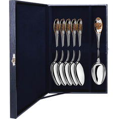 Набор столовой ложки "Единство" (6 предметов) с позолотой АргентА