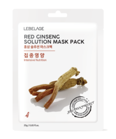 Тканевая маска для лица LEBELAGE RED GINSENG SOLUTION MASK