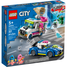 Конструктор LEGO City Погоня полиции за грузовиком с мороженым 60314