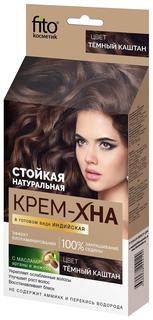 Краска для волос Фитокосметик Крем-Хна Индийская в готовом виде Темный каштан Fitoкосметик