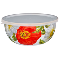 Agness 950-469 МИСКА AGNESS ЭМАЛИРОВАННАЯ С ПЛАСТИКОВОЙ КРЫШКОЙ