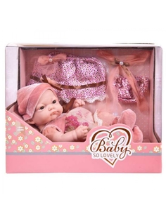 Пупс "Baby So Lovely", 25см (10), с аксессуарами, в коробке 88S-1 Junfa Toys