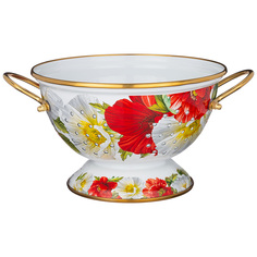 Agness 950-470 ДУРШЛАГ AGNESS ЭМАЛИРОВАННЫЙ, СЕРИЯ МАКИ 20СМ H=14СМ D=20СМ