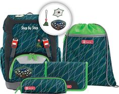 Ранец Step By Step. Grade Jumping Spider, черный, 4 предмета Hama