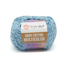 Пряжа YarnArt Baby cotton multicolor 50г, 165м (50% хлопок, 50% акрил) (5201), 10 мотков