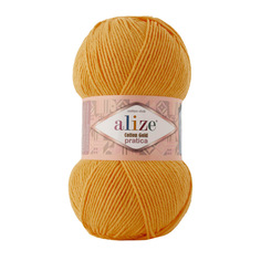 Пряжа ALIZE Cotton Gold Pratica 100гр, 220м (55%хлопок, 45%акрил) (2 шафран), 5 мотков