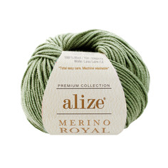 Пряжа Alize Merino Royal 50г, 100м (100% шерсть) (192 миндаль), 10 мотков