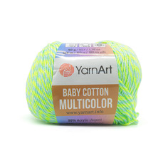 Пряжа YarnArt Baby cotton multicolor 50г, 165м (50% хлопок, 50% акрил) (5206), 10 мотков