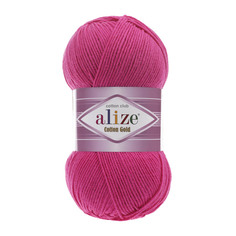 Пряжа ALIZE Cotton gold (55%хлопок,45%акрил) ТУ (149 фуксия), 5 мотков