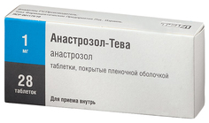Анастрозол-тева таблетки 1 мг 28 шт. Teva