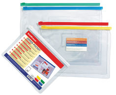 Папка-конверт на молнии ErichKrause PVC Zip Pocket A5 140 мкм прозрачная