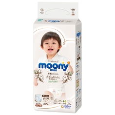 Подгузники-трусики MOONY MOONYMAN Natural трусики, XL (12-22 кг), 32 шт., 4903111-243150
