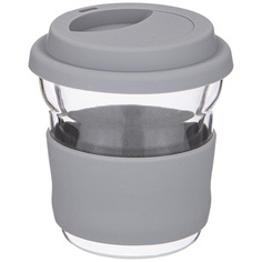 Agness 250-153 СТАКАН С ДВОЙНЫМИ СТЕНКАМИ DOUBLE-WALL С СИЛИК.КРЫШКОЙ