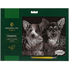 Гравюра с эффектом серебра Greenwich Line "Собаки", 29*21см