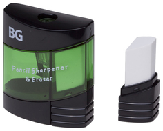 Точилка BG Flex одно отверстие с контейнером и ластиком ассортименте BG®