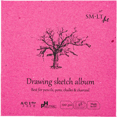 Альбом SM-LT Layflat Drawing 14х14 см 48 л 120 г белая бумага Smiltainis