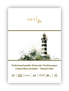 Альбом-склейка для акварели SM-LT Watercolor А4 10 л 250 г торшон Smiltainis