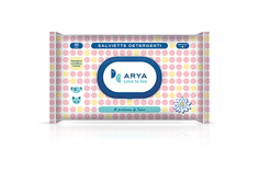 Салфетки очищающие ARYA ARYA тканевые для шерсти с ароматом пудры, 30х20см, 1уп. 40 шт.