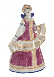 Скульптура. Дулевский фарфоровый завод. Златошвейка. 16,5 см.