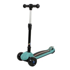 Самокат Alis Rider складной, свет, регулир.ручка, тормоз голубой УТ0012353-Rider