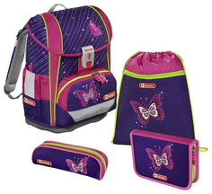 Ранец детский Hama Step by Step Light2 Shiny Butterfly фиолетовый/розовый 4 предмета