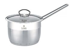 Ковш RASHEL R15 12 со стеклянной крышкой 1.2л, нержавеющая сталь