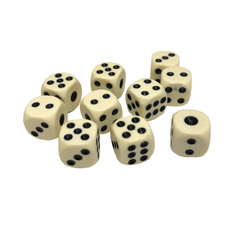 Кости игральные WellyWell кубики 1,2 см 10 шт. CubesGame_YellowBlack_10