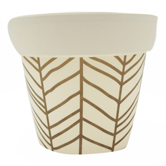 Горшок Алеана Гамма Stripe белая роза 14 см 1 л