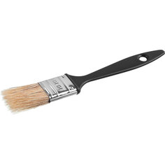 Кисть плоская Сибин, пластиковая ручка, светлая щетина, 25мм. Sibin