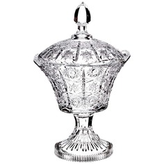 Конфетница на ножке muza crystal 17х17х29 см. Lefard