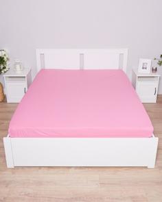 Простыня на резинке из поплина "Всё себе", Клюква, Размер: 90 х 200