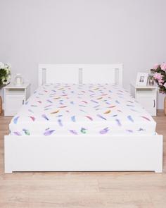 Простыня обычная из поплина "Всё себе", Павлин, Размер: 2.0