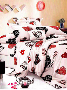 Пододеяльник Simple House "Cuori (полисатин)" 1,5-сп 145х215 см